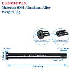 Thru Axle Skewers For MTB Road Bike Frame Fork High Strength M12/M15 Shaft Skewers For 100/110/142/148 Frame Fork Thru Axle Hub