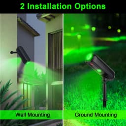 4PCS Solar LED Light Outdoor Solar Wall Light IP65 Green Garden Light Solar Spotlights Solar Uplights for Trees Pathway Yard