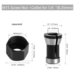 LAVIE Carving Machine Collet Trimming Machine Woodworking Accessories Adapter ER Clamp Nut -C NUT COLLET
