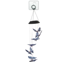 Colorful Wind Chimes LED Solar Lights Hummingbird Butterfly Shape Outdoor Yard Garden Decor Window Porch Home Accessories