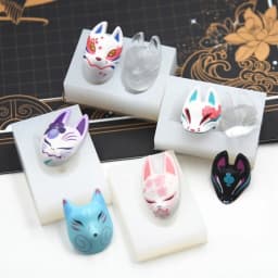 Eye Catching Foxes Mask Accessories Making Silicone Mold DIY Clay Resin Moulds R3MC