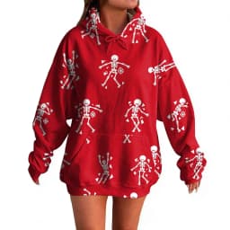 Women's Pullover Sweater Round Neck Lightweight Fleece Lined Top With Interesting Print Halloween Themed Top Zip up Hoodie Women