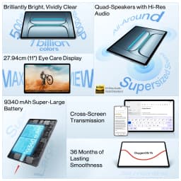 New OnePlus Pad Lite Global Version Tablet 11" Eye Care 90Hz Display Quad Speakers 9340mAh Battery Bluetooth 5.4 OxygenOS 15