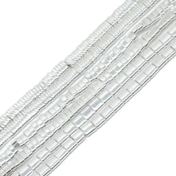 5x1/5x2/5x5MM Silver Plated Two Hole Rectangle Hematite Natural Stone Spacer Loose Beads For Jewelry Making Diy Accessories 15"