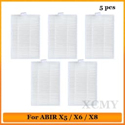 For ABIR X5 X6 X8 Genio Navi N600 Robotic Vacuum Cleaner Replacement Parts 3-Arm Main Side Brush Hepa Filter Spare Parts