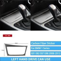 For BMW E81 E82 E87 E88 1 Series Interior Accessories 2008-2013 Gear Shift Knob Dashboard AC Outlet Carbon Fiber Cover Stickers