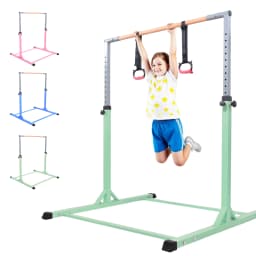 Kids Gymnastics Bars Home Horizontal Training Bars Adjustable Height Gymnastics Pole Easy to Assembly Equipment Children Girls