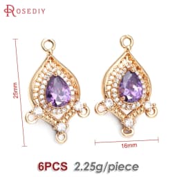High Quality 18K Gold Color Brass and Zircon More Style Earrings Connect Charms Pendants Jewelry Making Diy Findings Accessories