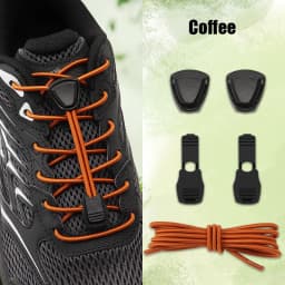 Triangle Lock No-Tie Shoelaces, Elastic Lazy Laces Buckle Set, Durable Replacement Strings for Sneakers & Outdoor Shoes 1 Pair
