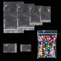 20-100pcs Zipper Sealed Bags Clear Ziplock Plastic Bags Jewelry Food Packing Reclosable Storage Zippers Sealing Pouch Wholesale
