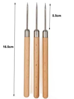 tip Titanium Solder Picks Precision Jewelry Soldering Picks Wooden Metal Handle Jewelry Welding needle Tools