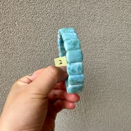 2026 AAA Grade Natural Larimar/Copper Pectolite Bead 10x14mm Bracelet Dominicana Genuine Larimar Gemstone Bangle Woman Wholesale