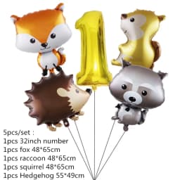 Woodland Animal Disposable Tableware Wild Forest Bear Fox Plate Cup Napkin Jungle Safari Happy Birthday Party Decor Kid Boy Girl