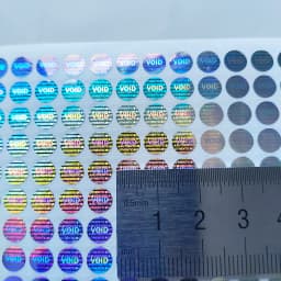 200pcs 6mm Silver Color Hologram Sticker GENUINE AUTHENTIC ORIGINAL Security Seal Honeycomb Left If Removed or Tampered With