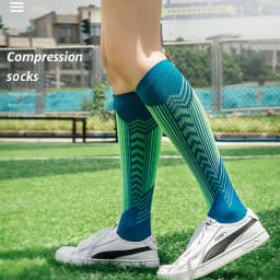 1Pair Compression Socks 15-20 MMHG Is Best Athletic for Men & Women Running Flight Travel Nurses Pregnant