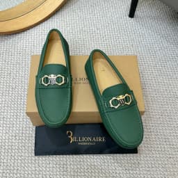 BILLIONAIRE Men Shoes Lychee Patterned Calf Leather High-Quality outdoors European big size 38-46 Metal Old Money Newly rich
