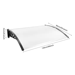 200/150Cm Canopy Front Door Canopy Roof Pent Front Porch Outdoor Shade Patio Roof Rain Cover