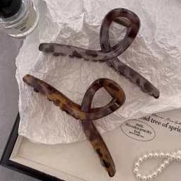 Retro Leopard Print High-Grade Large Clip Hair Accessories For Women