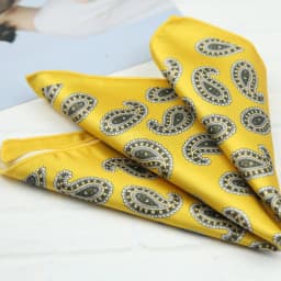 2026 Oversized Silky Pocket Square For Men 27CM Luxury Floral Dots Pocket Square Wedding Hanky Paisley Chest Towel Suits Scarf