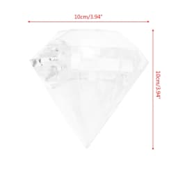 Wedding Party Home Clear Diamond Shape Transparent Plastic Candy Box Favor Decor