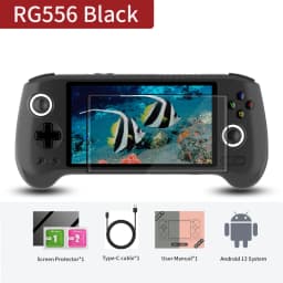Anbernic RG556 Retro Handheld Game Console Android 13 System 5.48 inch AMOLED Screen T820 Video Player Built-in Hall Trigger Fan
