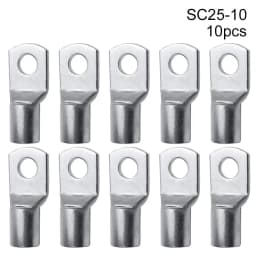 10PCS/5PCS Bolt Hole Tinned Copper Lugs Ring Crimp Terminal Wire Welding Cable Connector Suit SC16-6 SC25-8 SC35-8