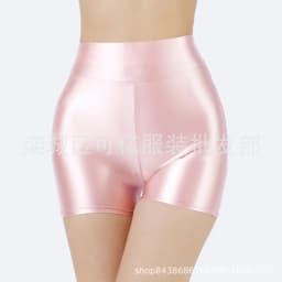 Shiny Glossy Smooth Shorts Plus Size Sexy Yoga Fitness Hot Slim Fashion Women Shorts 2025 New Fashion Sweet Oiliness ELS1