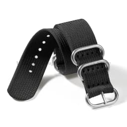 Watch Strap Nylon Silver Black Gold Ring Buckle 18mm 20mm 22mm 24mm Man Women for Seiko Ribbed Braid Replace Watch Accessories