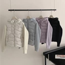 Solid Knitted Long Sleeve Cotton Jacket Autumn Winter Hooded Lightweight Warm Puffer Jackets Female Zipper Short Padded Parkas