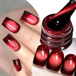 BORN PRETTY 10ml Red Glass Bead Cat Magnetic Gel Ultra Shine Semi Permanent Soak Off UV Gel Christmas Manicure Nail Art Varnish