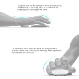Left/Right Hand Ergonomic Mouse Pad Wrist Pad Silicon Gel Non-slip Streamline Wrist Rest Support Mat For Office Gaming PC