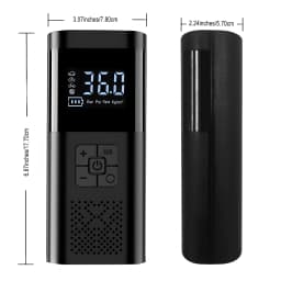 Portable Tire Inflator, 150 PSI Cordless Air Compressor with Digital Pressure Gauge, Auto Shutoff and Preset Modes, Rechargeable Air Pump for Car Tires, SUVs, Motorcycles, Bicycles, Sports Balls and Road Trips