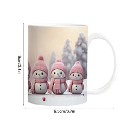 Creative 3D Christmas Ceramic Mug Unique Space Design Snowman Santa Coffee Cup Tea Milk Mug Christmas Gifts For Kids Adults