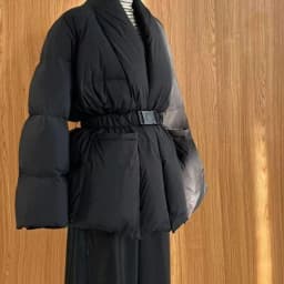 Design sense down cotton clothes women's medium and long winter new Korean version lace-up waist thin jacket to keep warm Parkas