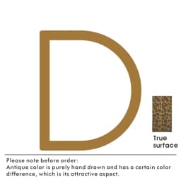 Nurlin Solid Brass Hammered Antique Brass 4-12 Inches 10-30cm Big Number Letter Door House Public Floating Signature