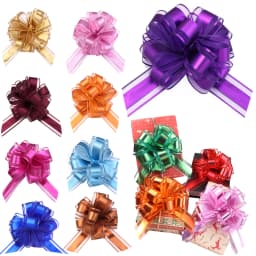 2Pcs/Lot Colorful Large Snow Yarn Hand Pull Flower Ribbon Pull Flower Ball For Wedding Christmas Party Decoration Gift Wrapping