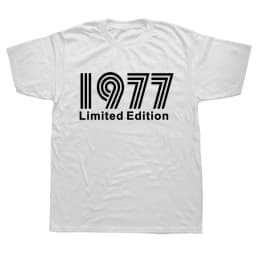47th Birthday Gift Legends Born In 1977 47 Years Old T Shirts Summer Fathers Day Christmas Streetwear Short Sleeve Men vintage