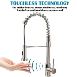 GEGVE Smart Infrared Sensing Inductive Pull-out Kitchen Sink Faucet Multifunctional Hot Cold Tap Tap Washbasin Faucets Mixer