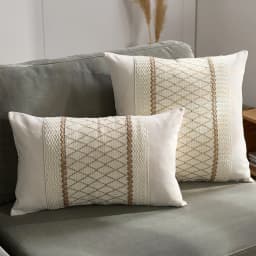 Rustic Retro Square Boho Lumbar Throw Pillow Case Soft Linen Farmhouse Cushion Covers Neutral Sofa Living Room Home Decorative