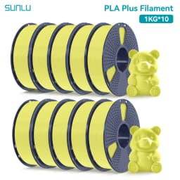 SUNLU 10 Roll PLA Plus/Clear Filament 1.75 Mm +/- 0.02 Mm 1 Kg Spool (2.2 Lbs) Neatly Arranged No Knot Filament Fit Most FDM Pri