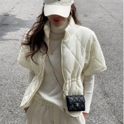 Korean Style Cotton Vest Jacket Quilted Diamond Pattern Women's Fashionable Outerwear Winter Season Ladies Premium Cotton Coat