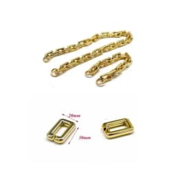 60cm Silver Gold Plated Acrylic Purse Chain Strap Handbag Handles Diy Purse Replacement Chain for Shoulder Bag Handbags Straps