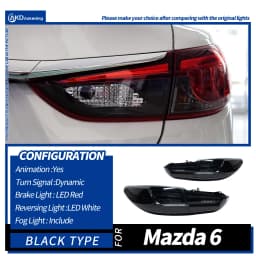 Car Lights for Mazda 6 2013-2018 Atenza Mazda6 LED Auto Taillight Assembly Upgrade Dragon Scale Design Dynamic Lamp Accessories