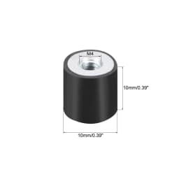 M4/5/6/8/10 Female Thread Rubber Shock Absorber Anti Vibration Pad Rubber-Metal Silentblock Type DD Rubber Mount Flat Base Block