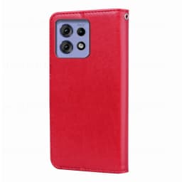 Rose Leather Wallet Flip Case For Motorola Moto G14 G54 G55 G84 E13 G04 G24 G34 G13 G23 G53 G56 G86 G85 5G G82 G35 G71 E14 Cover