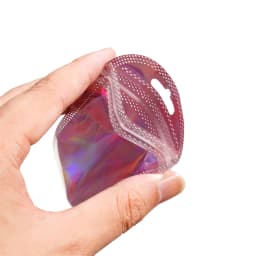 50pcs Pink Laser Ziplock Bag Holographic Self-Sealing Pouch For Earring Display Jewelry Gift Packaging Small Supplies Organizer