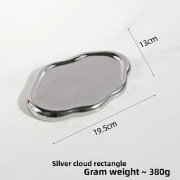 Simple Ceramic Dinner Plate Decorative Plate, Creative Cloud Tray, Kitchen Living Room Home Jewelry Storage Plate, Cloud Plate