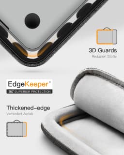 Inateck 360 ° all-round protection laptop bag case Compatible with MacBook Pro 14M5/M4/M3/M2/M1 Pro/Max A3426 A3427 A3434 A3401 A3185 A3112 A2992 A2918 A2779 A2442 2026-2021, LB02006_black Gray