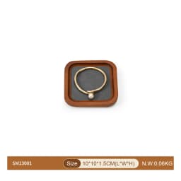 WoodTen Solid Wood Jewelry Tray Retro Ring Earring Display Necklace Bracelet Watch Jewelry Tray Stackable Jewelry Organizer Tray