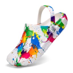 Garden Clogs Slip On Lightweight Two-way Wear Garden Clogs, Comfortable Women's Tie-dye Pattern Clogs, Non-slip Beach Slides 666